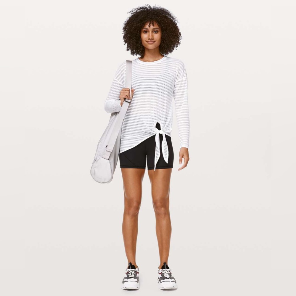 NWT Lululemon Tie Your Practice Long Sleeve * Stripe